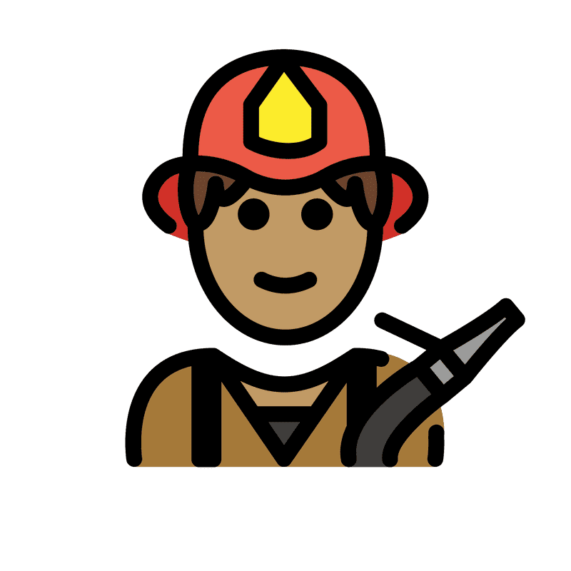 Brave Firefighter Ready for Action PNG