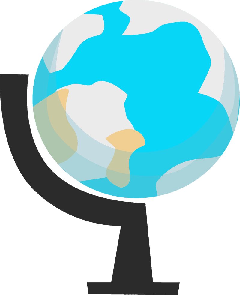 Vibrant Educational Globe of Earth PNG