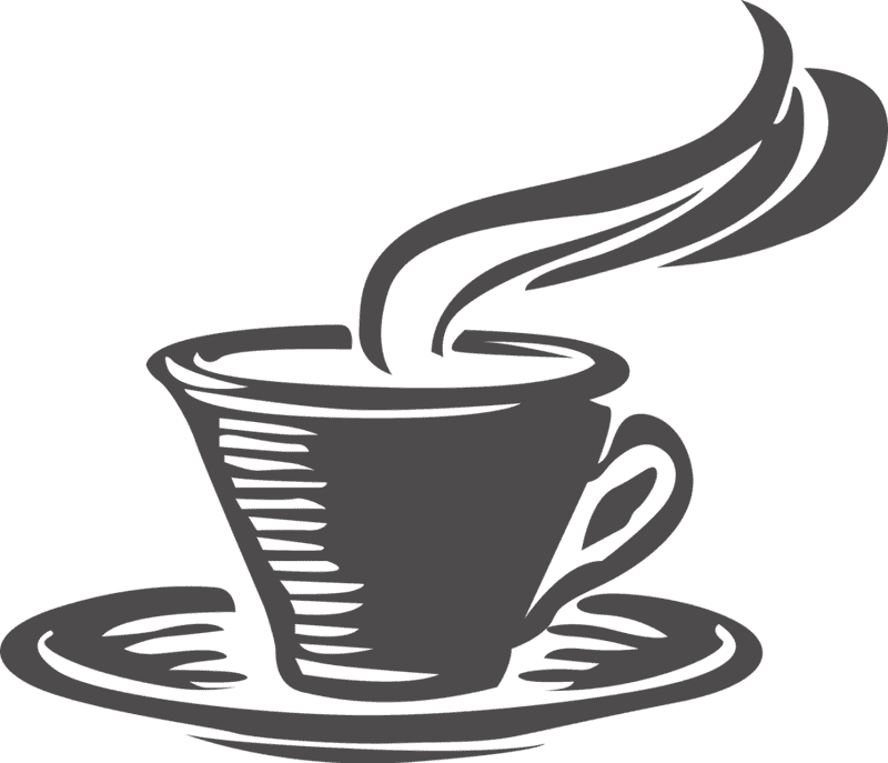 Coffee Bliss in a Steaming Cup PNG