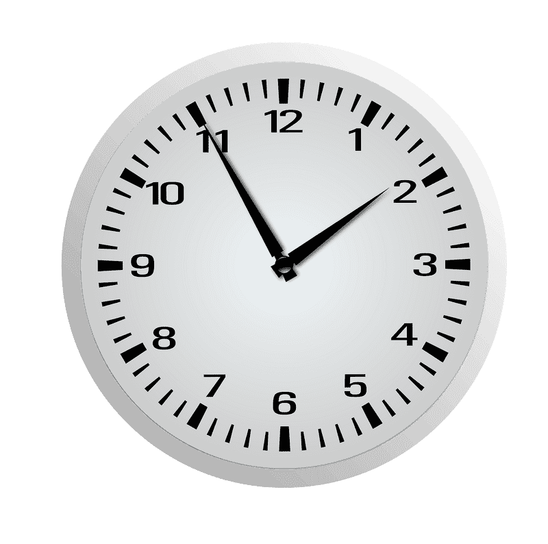 Modern Minimalist Wall Clock Design PNG