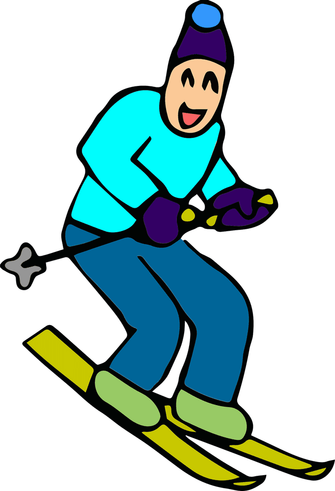 Winter Sport Adventure Ski and Smile PNG