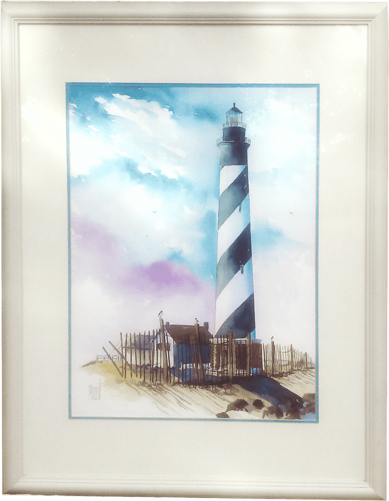 Serene Coastal Beacon The Lighthouse of Tranquility PNG