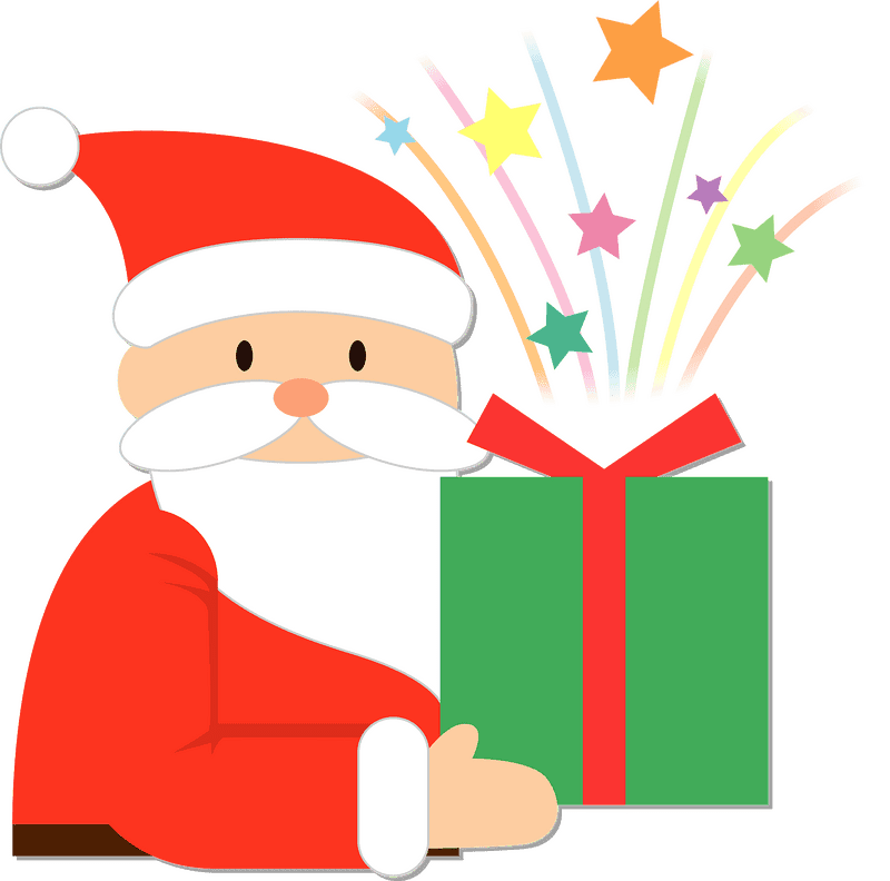 Santa's Joyful Gift Surprise PNG