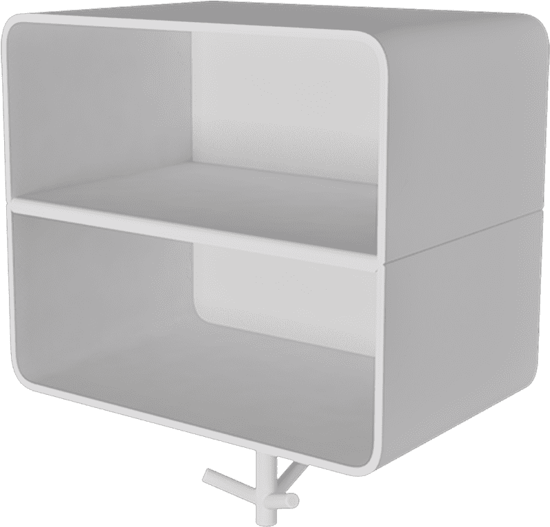 Modern Minimalist Library Shelf Design PNG