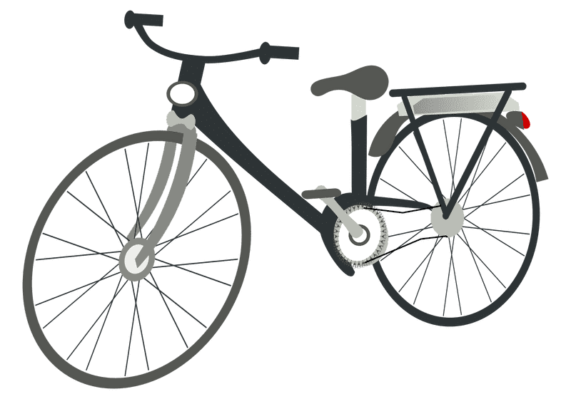 Stylish City Bicycle with Classic Design PNG