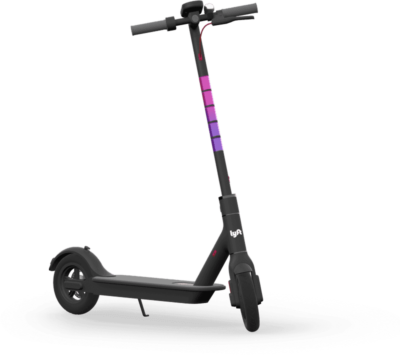 Lyft Electric Scooter Stylish Urban Commuter Ride PNG