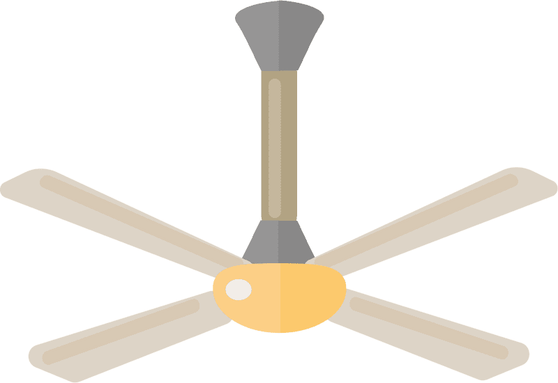 Stylish Modern Ceiling Fan for Home Comfort PNG