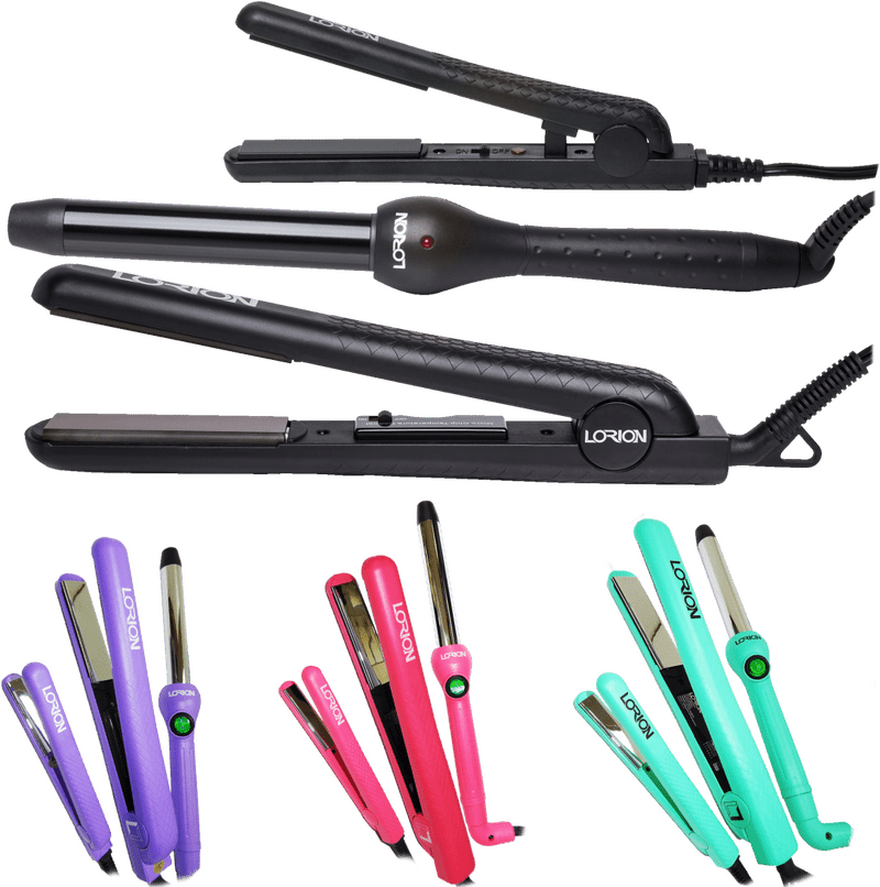 Multi-Color Hair Styling Tool Collection PNG