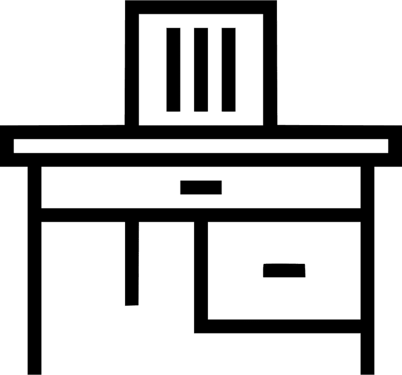 Modern Minimalist Office Desk Setup PNG
