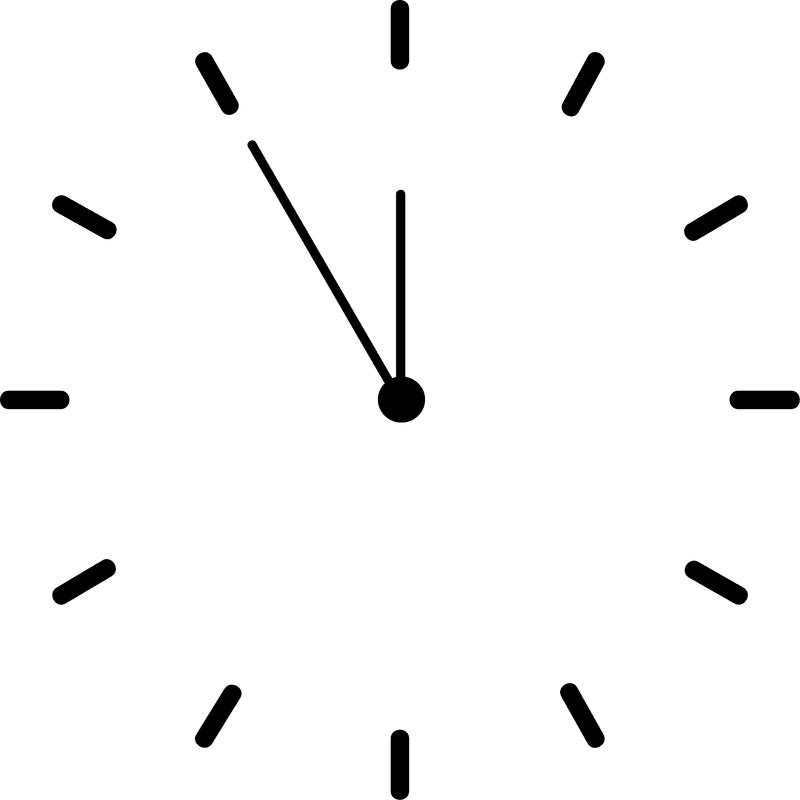 Elegant Minimalist Clock Design PNG