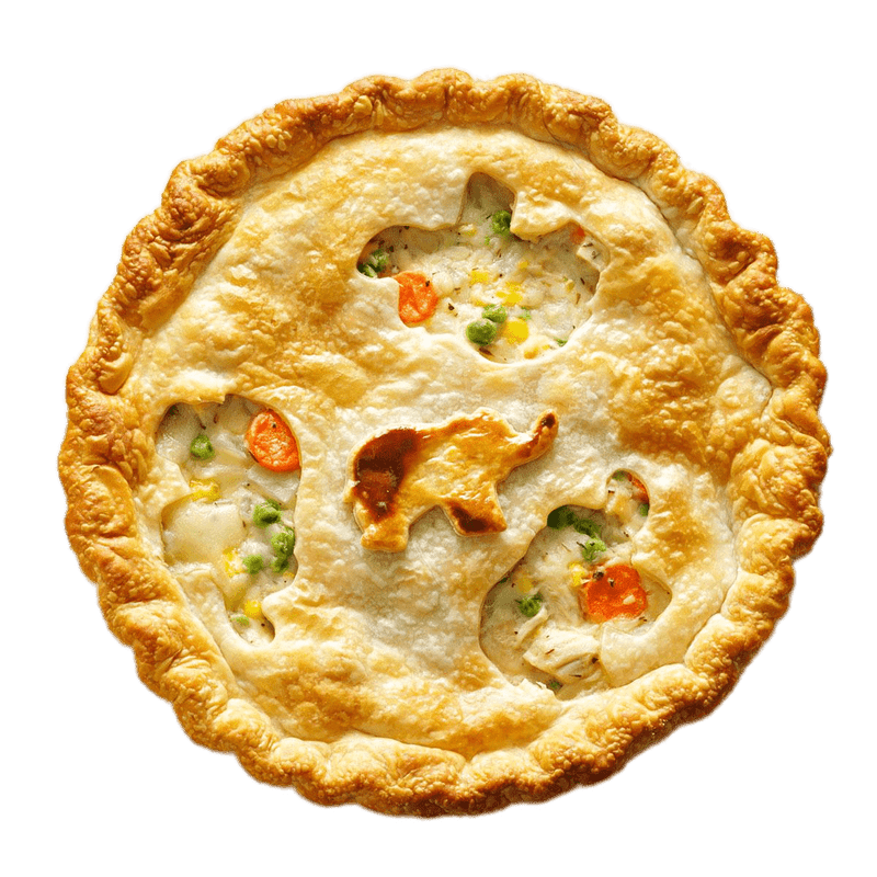 Pumpkin Pie with Whimsical Cutouts PNG