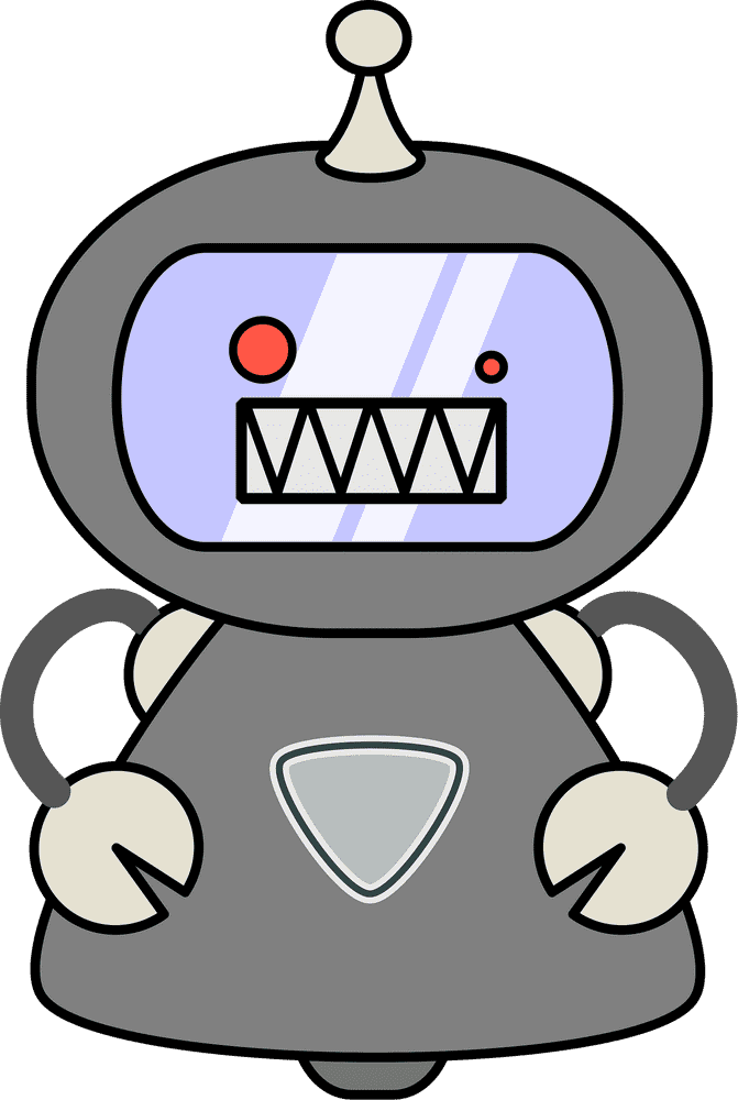 Cheerful Mischief Maker Robot PNG