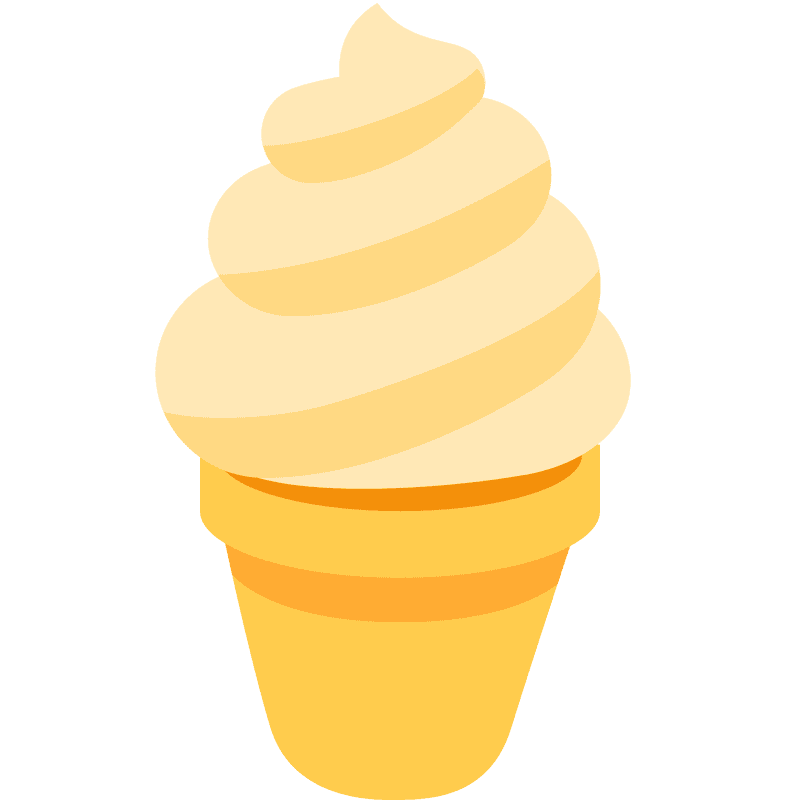 Creamy Delight Ice Cream Cone PNG