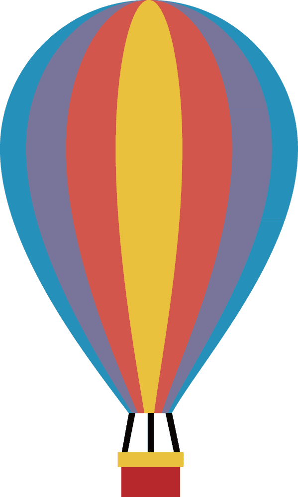 Vibrant Adventure Balloon in the Sky PNG
