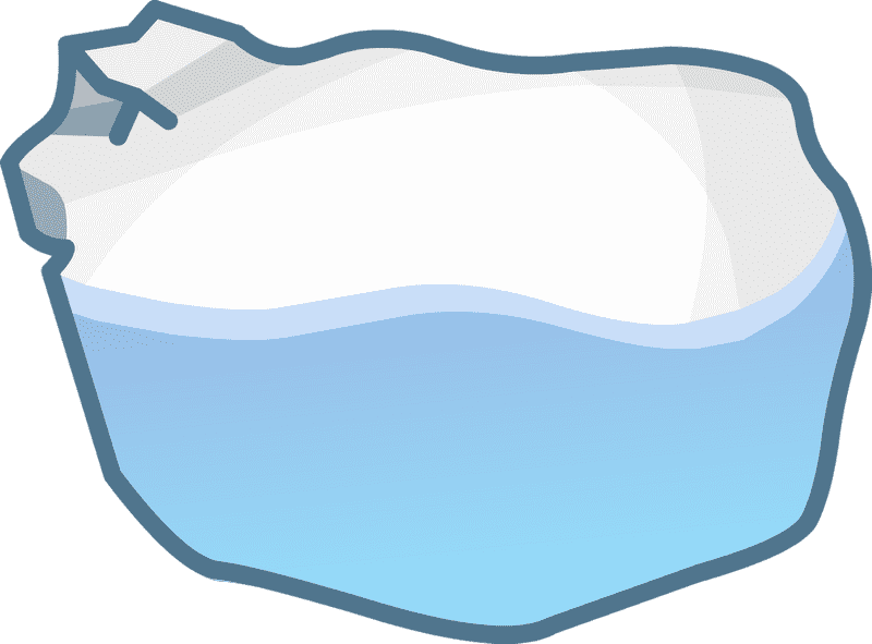 Floating Iceberg of Secrets Beneath the Surface PNG