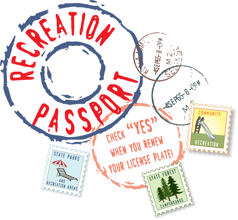 Colorful Recreation Passport Stamp Collection PNG