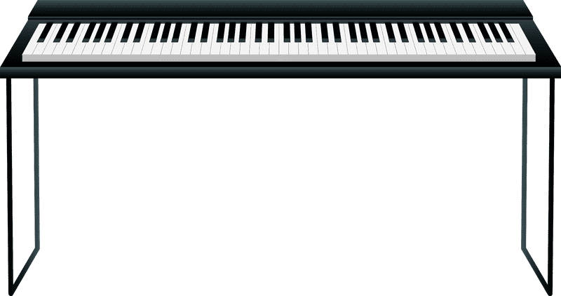 Elegant Harmony of Piano Keys PNG