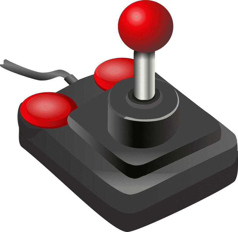 Classic Retro Joystick Adventure Controller PNG