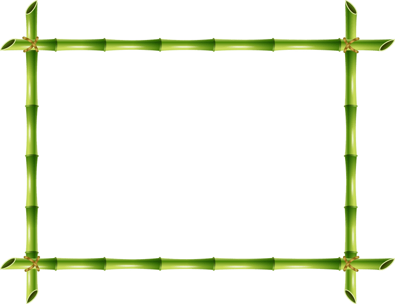 Bamboo Forest Serenity Frame PNG