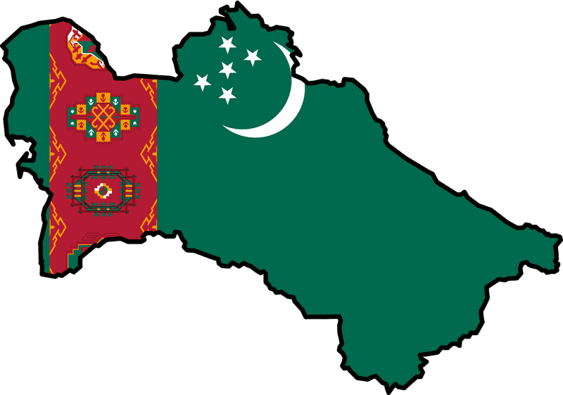 Turkmenistan Cultural Heritage Map PNG
