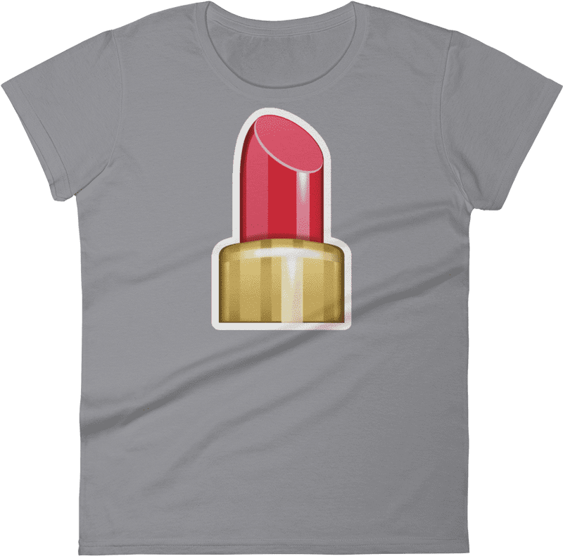 Classic Lipstick Elegance on Gray PNG