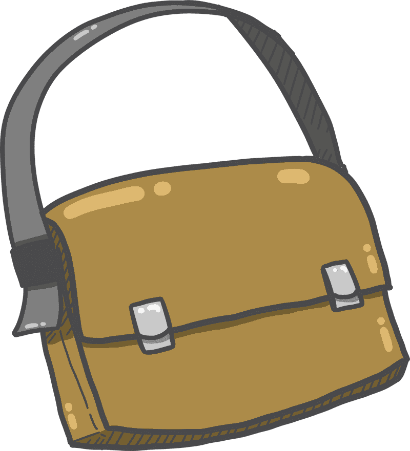 Stylish Yellow Messenger Bag for Everyday Use PNG