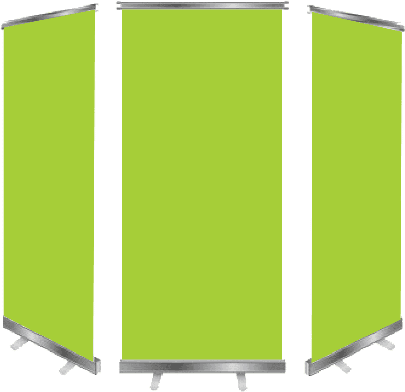 Vibrant Green Promotional Banner Display PNG