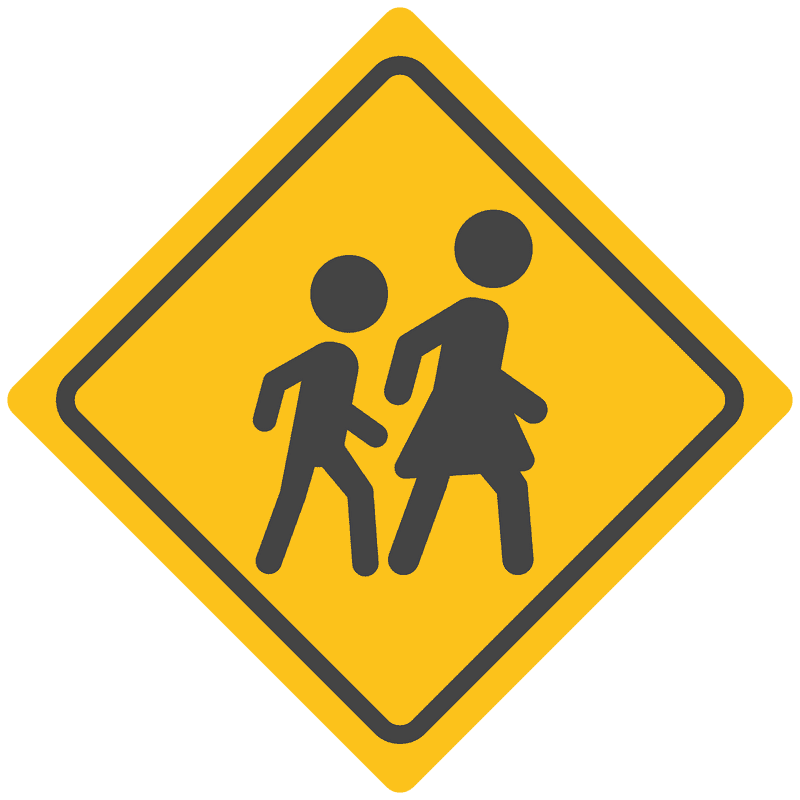 Child Safety Crossing Zone PNG