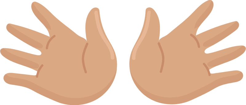 Open Hands of Connection and Care PNG