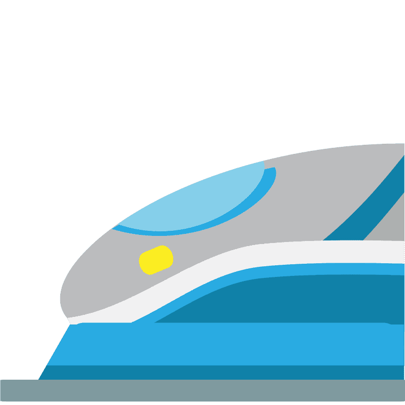 Steam Train of Modern Design PNG