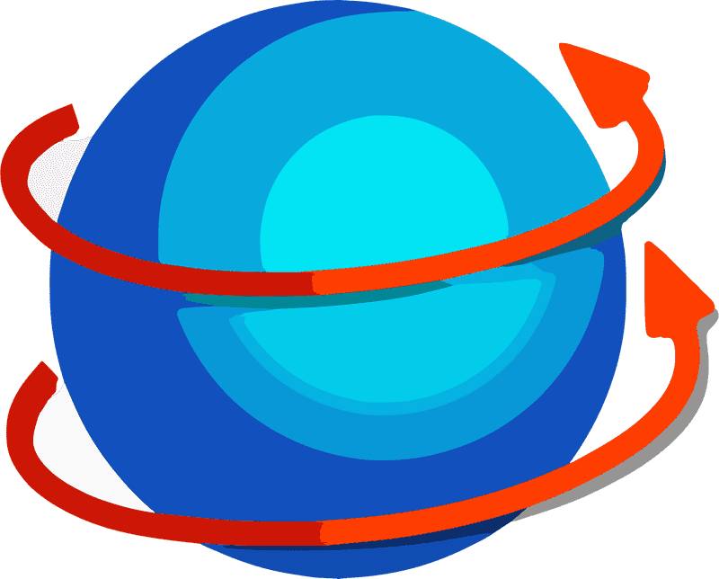 Dynamic Globe of Rotational Wonder PNG
