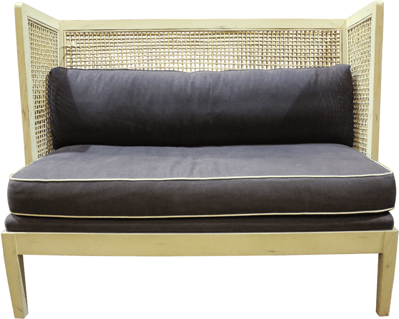 Navy-Inspired Coastal Lounge Seat PNG
