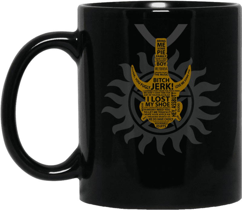 Unique Ceramic Mug with Bold Expressions and Humor PNG