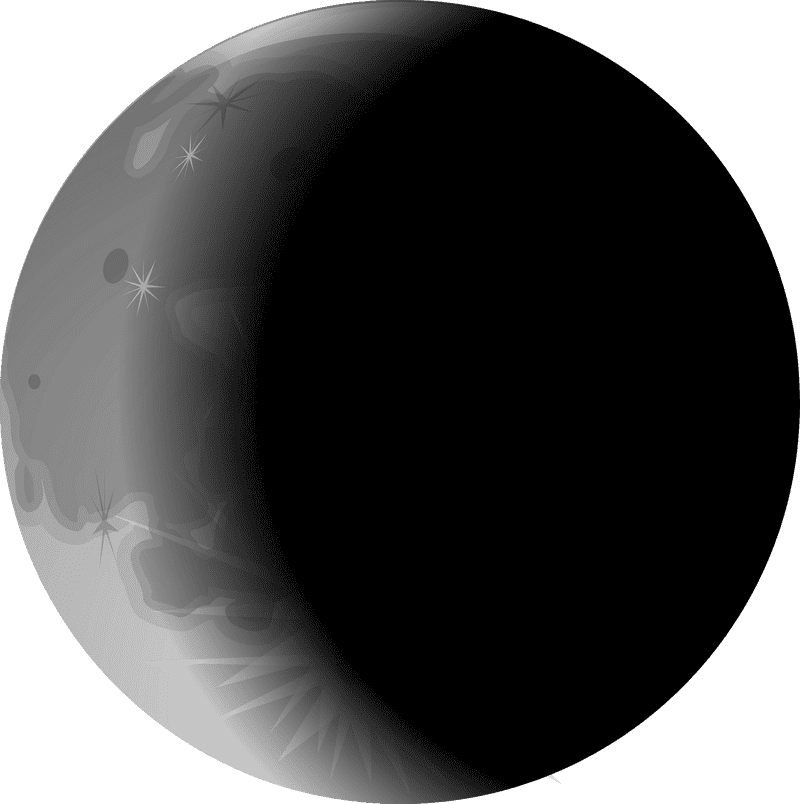 Ethereal Glow of the Crescent Moon PNG