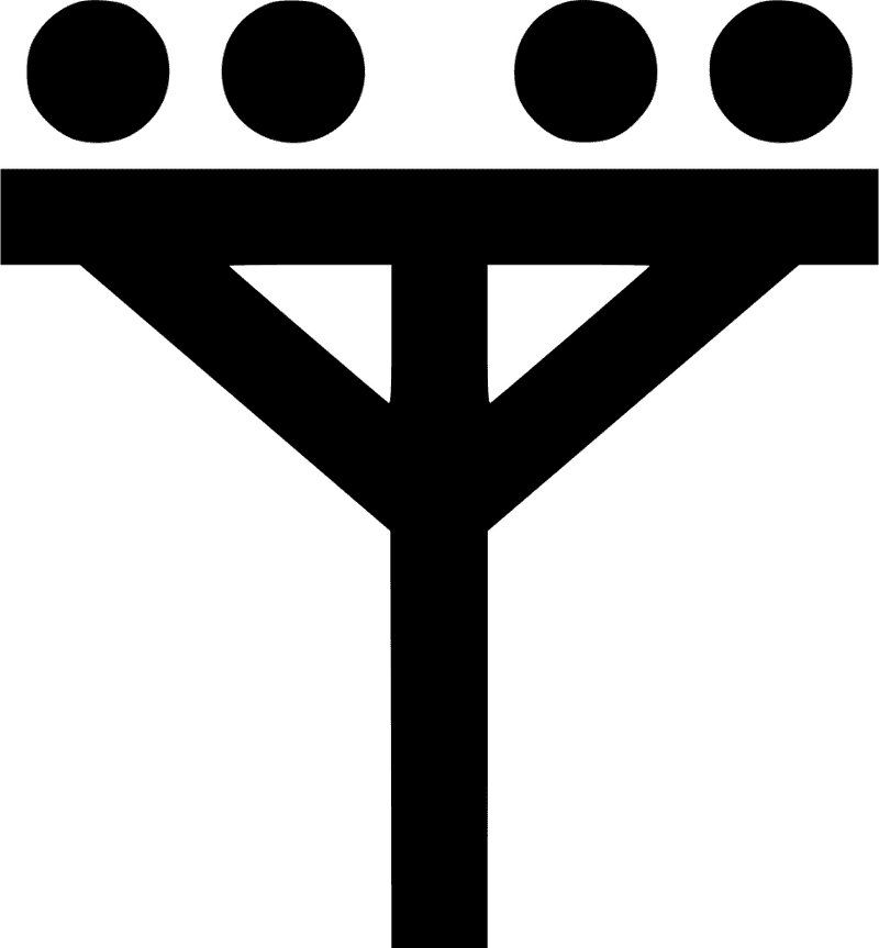 Stylized Utility Pole Icon Representation PNG