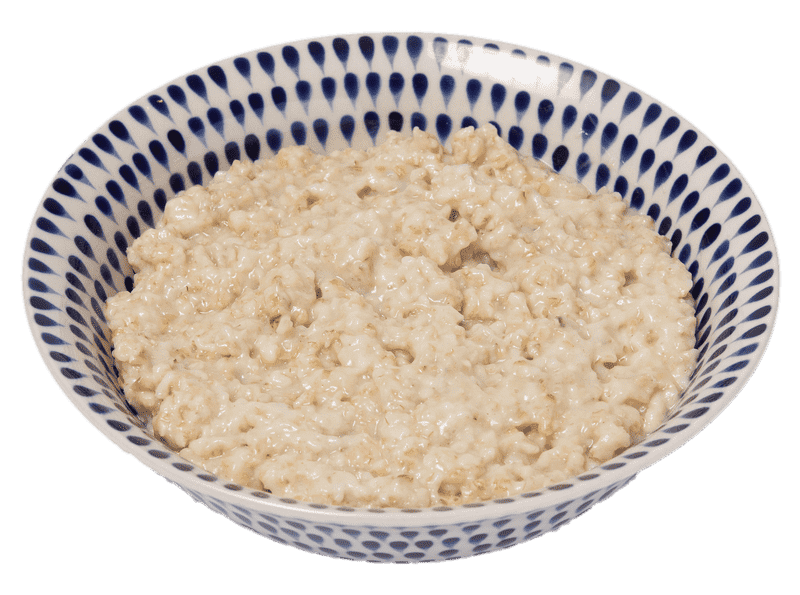 Creamy Oatmeal Delight in a Decorative Bowl PNG