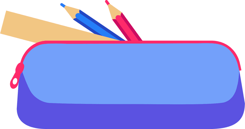 Vibrant Pencil Case for Creative Minds PNG