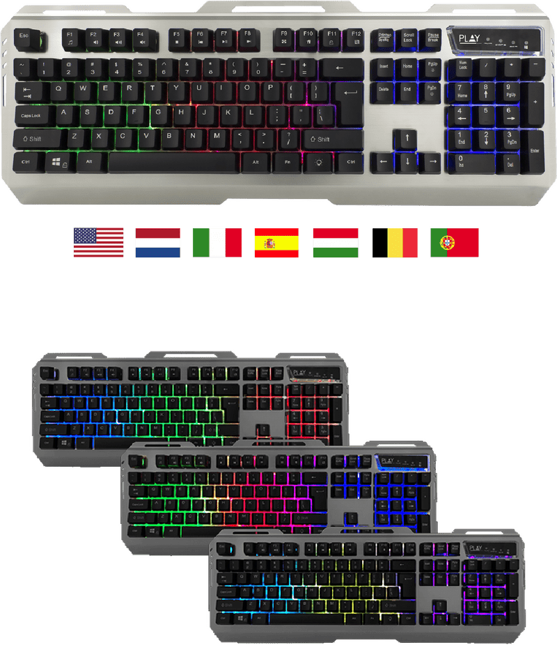 RGB Mechanical Gaming Keyboard with Customizable Lighting PNG