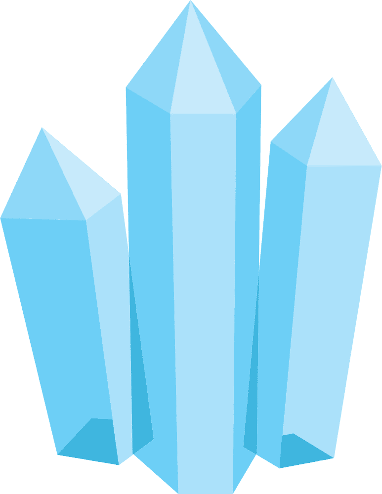 Radiant Blue Quartz Crystal Formation PNG