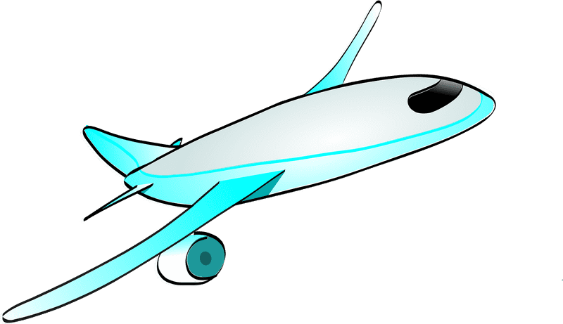 Sleek Blue Model Airplane Design PNG