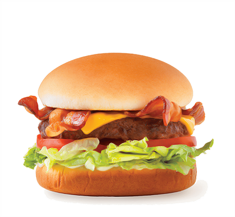 Bacon Cheddar Deluxe Burger Delight PNG