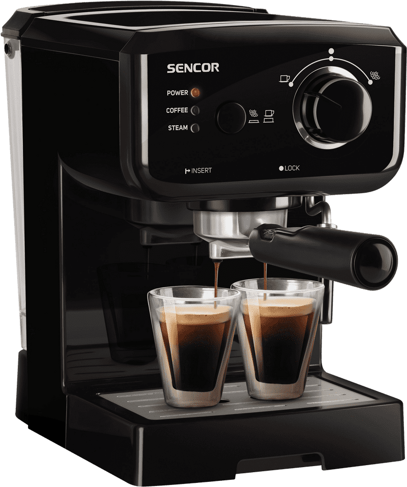 Sleek SENCOR Espresso Machine for Perfect Brews PNG