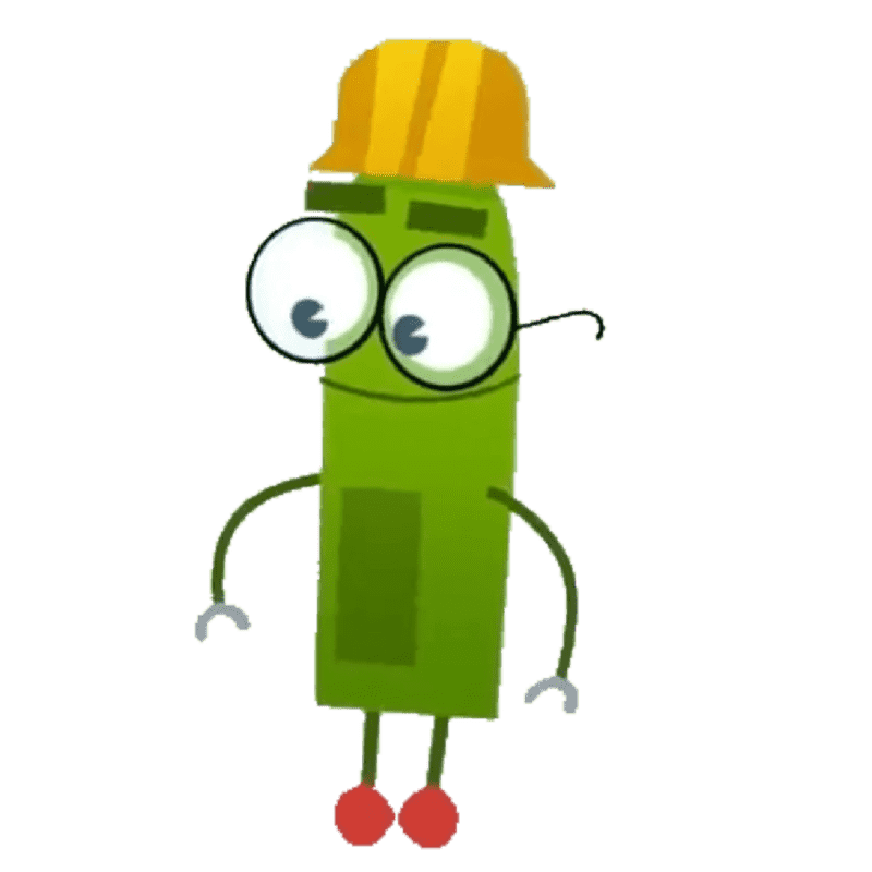 Friendly Character in a Safety Helmet PNG
