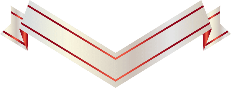 Elegant V-Shaped Banner Design PNG