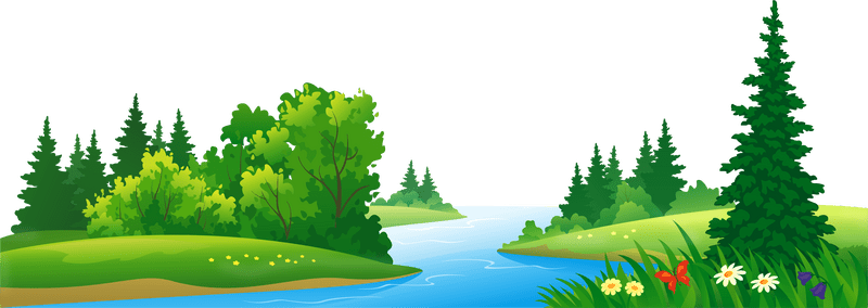 Serene Grassland by the Tranquil River PNG