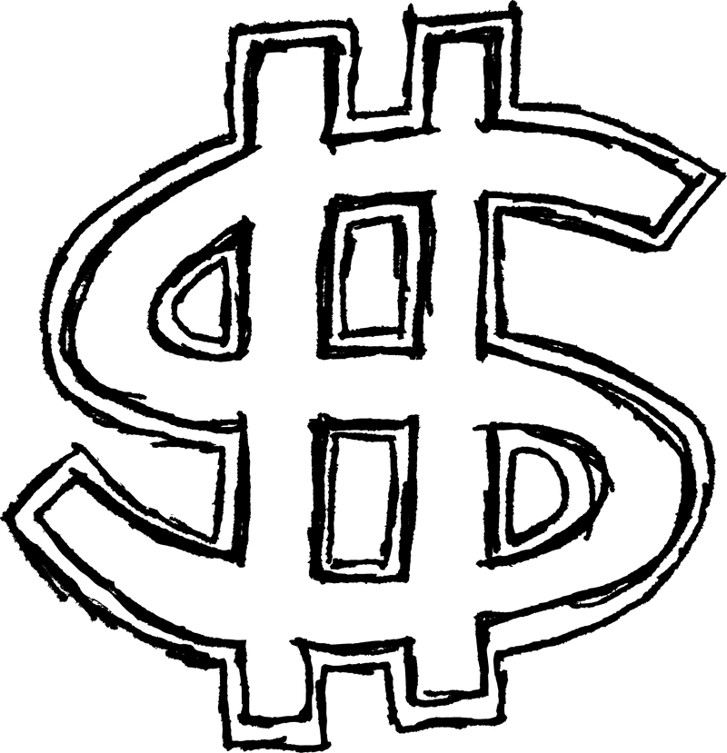 Chalkboard Dollar Sign Creativity PNG