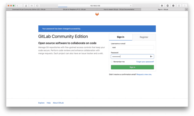 Password Change Confirmation on GitLab PNG