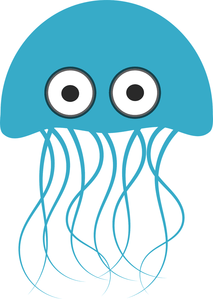 Joyful Jellyfish with Playful Eyes PNG