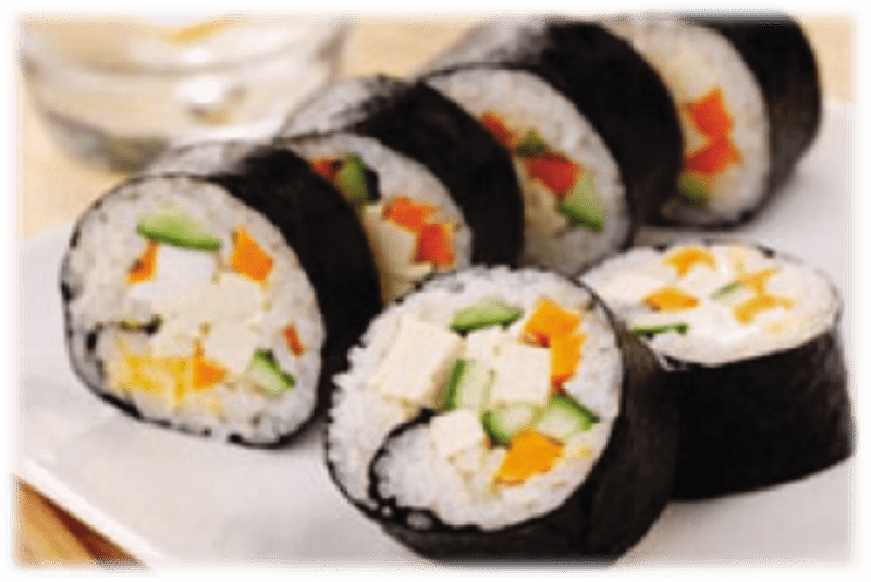 Fresh Vegetable Sushi Delight PNG