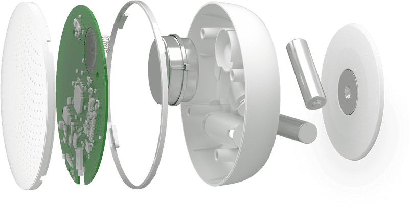 Bathroom Showerhead Components Exploded View PNG